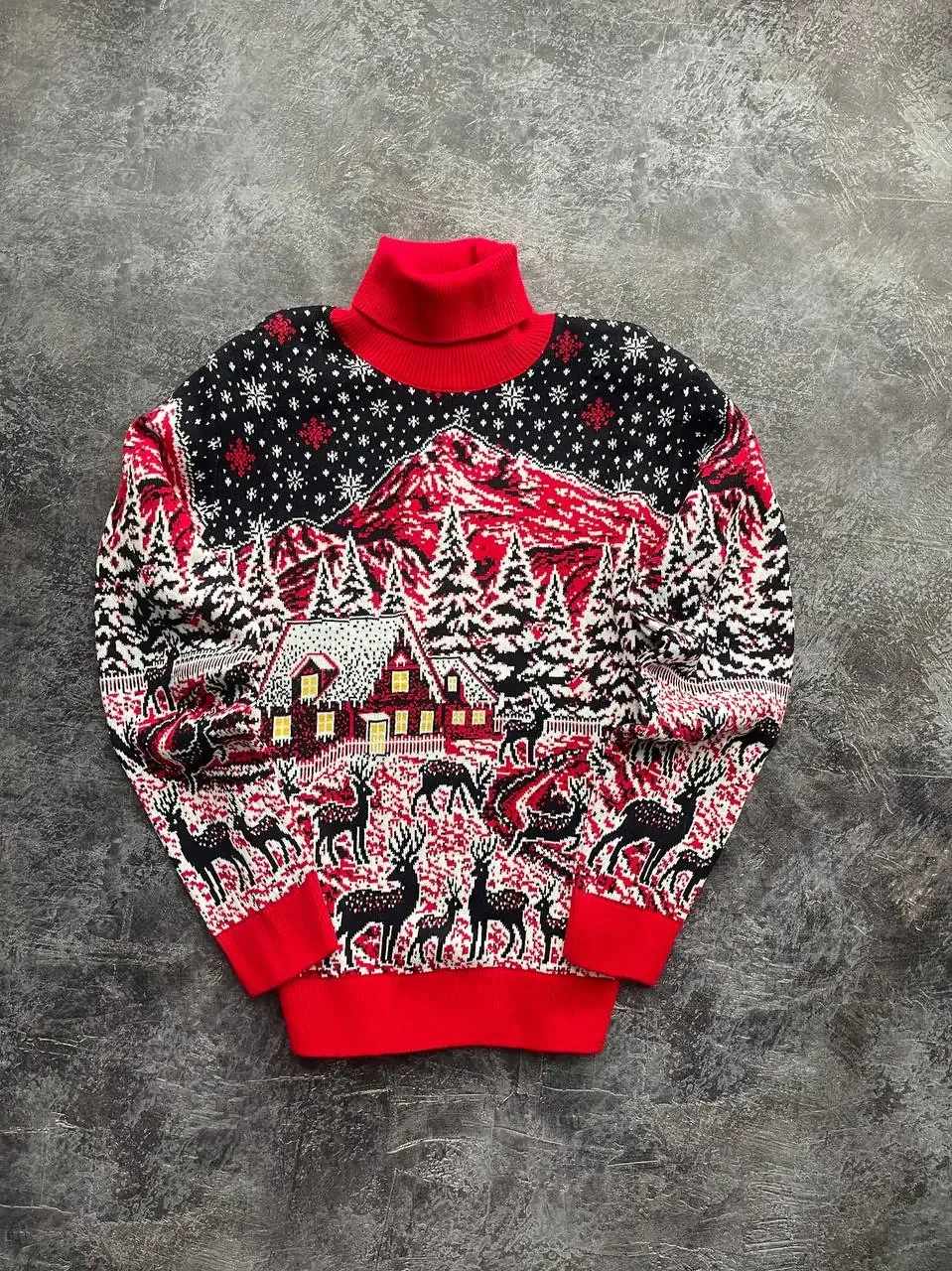 Светр з горлом "Снігопад у Лісі"